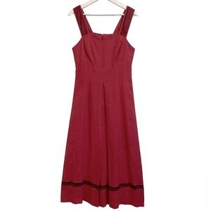 Maxi dress linen blend - Steinbock size 8 red